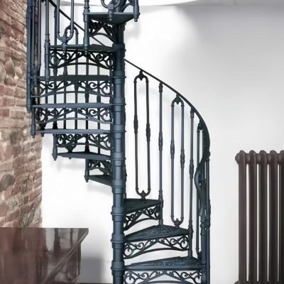 Luxury decorative spiral staircase ornate iron work Like Metal