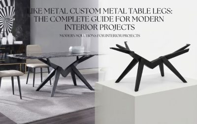 Custom metal table legs manufactured by Like Metal