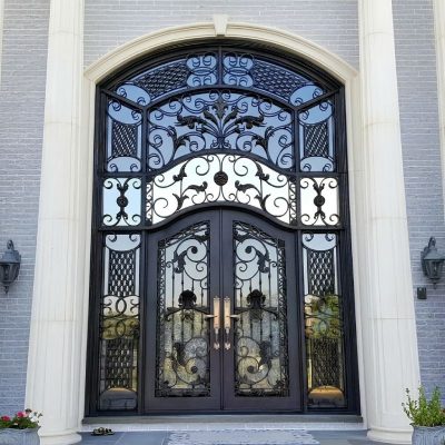 Custom Wrought Iron Sliding Glass Doors for Luxury Interiors