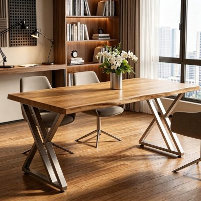 Matte Stainless Steel Coffee Table Legs