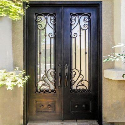 wrought iron storm door