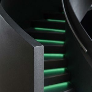 Steel spiral staircase