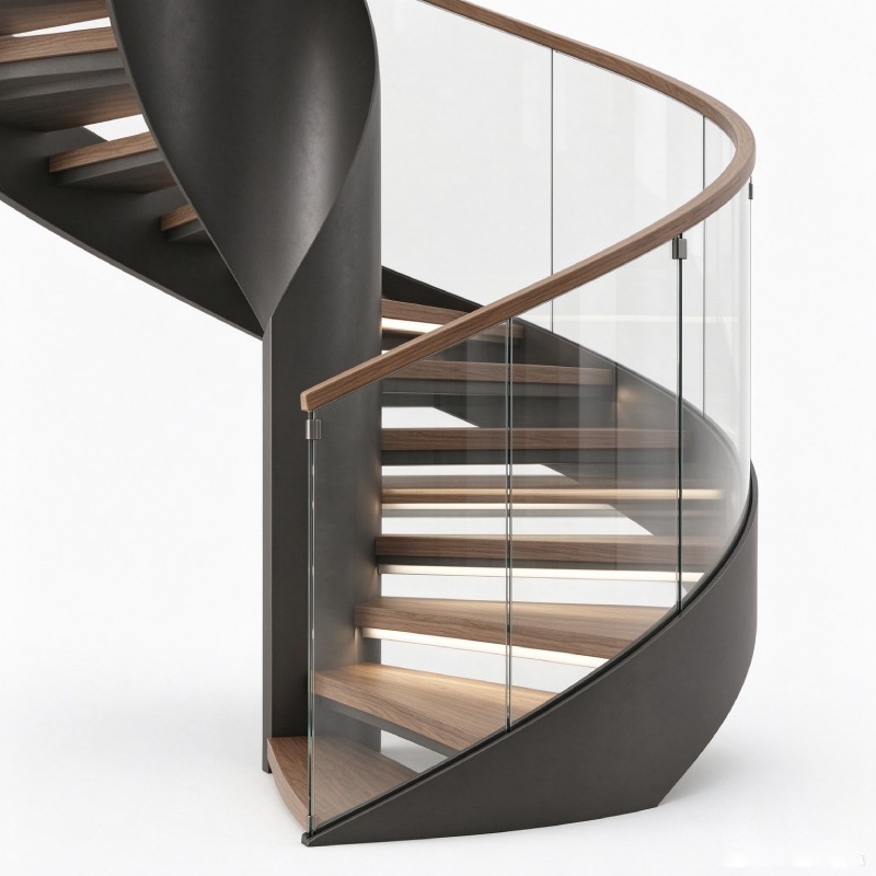 Helical All Steel Spiral Staircase