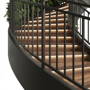 Black Steel Spiral Staircase