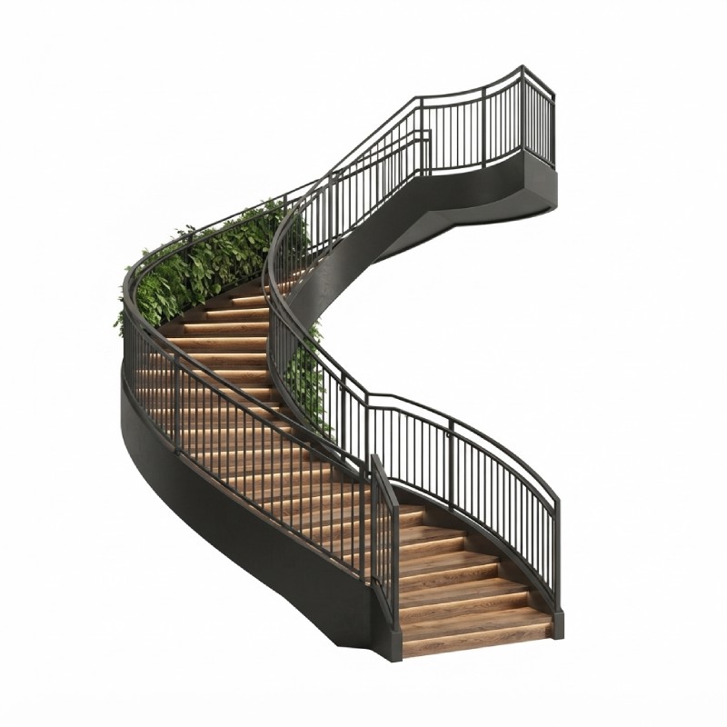 Black Steel Spiral Staircase