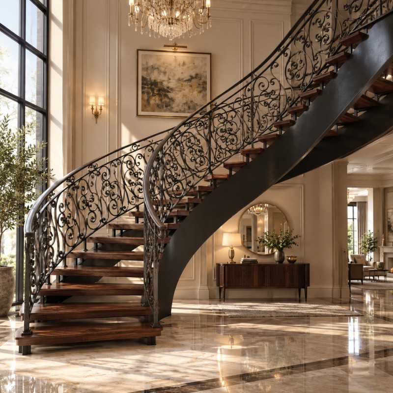 Classic Steel Spiral Staircase
