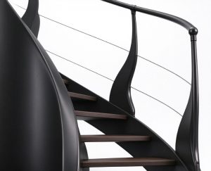 Sculptural Steel Helical Staircase