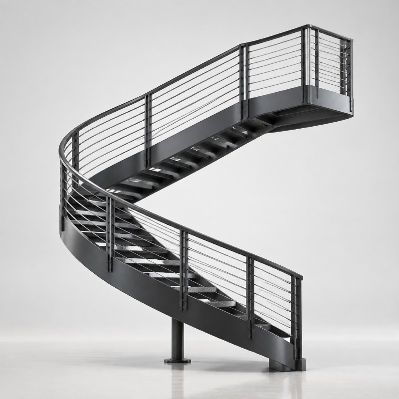 Heavy Duty Steel Helical Staircase