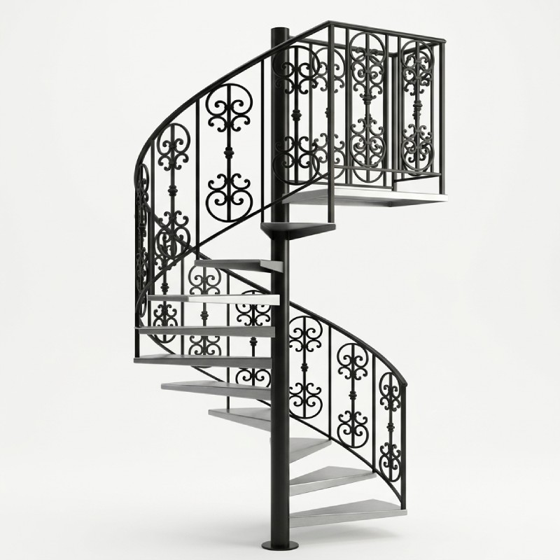 Iron Style Steel Spiral Staircase